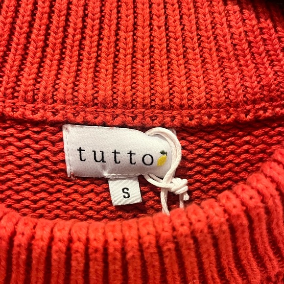 NWT Tutto Red White Stripe Sweater - Picture 5 of 6